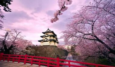 Springtime at Hirosaki Castle in Japan