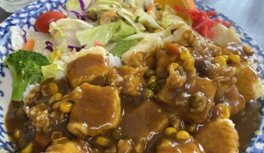 Fried tofu curry at the historic Otomisan in Boyle Heights