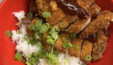 Pork Katsu with rice.