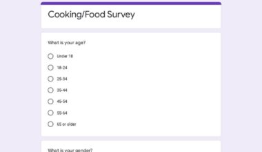 Cooking Survey