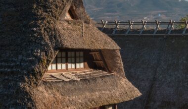 Mount Fuji from a Traditional Village.