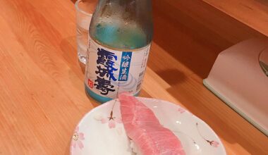 Good combinations - Fresh Fatty Tuna with Nihonshu.