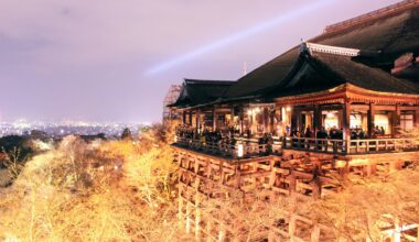 Kiyomizu-dera at night, seven years ago today (Kyoto-fu)