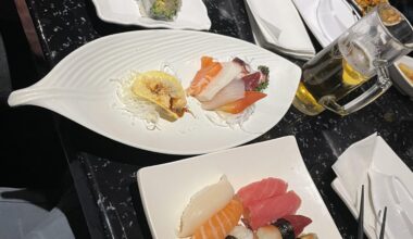 Went to an AYCE buffet in Ottawa: great service, great selection, but some sashimi (surf clam) were literally frozen when served. Is it normal? Also, thank you for y’all strategy advice; did 3 very satisfying rounds!