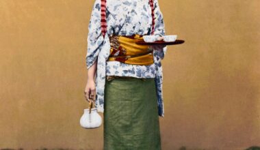 Teahouse girl from 1898 colorized