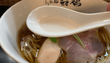 Shoyu ramen made with incredible Nagoya Cochin chicken - look at that layer of chicken fat!