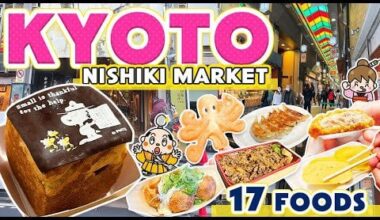 Japanese Street Food Tour in Nishiki Market, Kyoto Japan