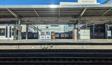 Toyohashi Station on a sunny day in march 2023