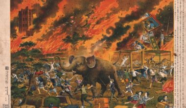 Rare artwork found showing elephant rescue in 1923 Kanto quake chaos