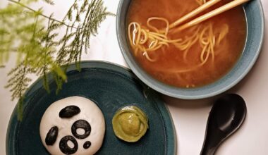 Miso soup w/ soba, & mushroom steamed buns w/ dim sum (vegan)