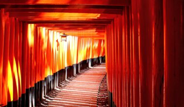 Endless torii gates at Fushimi Inari, seven years ago today (Kyoto-fu)