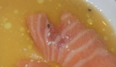 Why my sashimi was so red? I ate just one piece and left it bc I didn't want to catch some bacteria :c