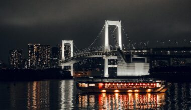 Rainbow Bridge At Night