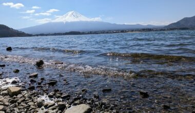 Lake Kawaguchi view of Fuji (March 15, 2023)