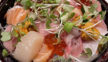 Beautiful chirashi and fatty nigiri