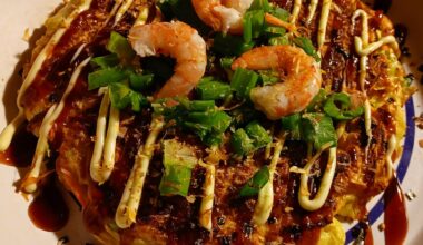 Made delicious Okonomiyaki with shrimp last night. So delicious!