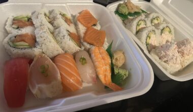 Takeout sushi to round out the work week!