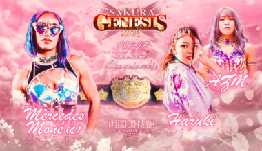 Sakura Genesis - IWGP Women's Title 3 Way Match Graphic (By me)