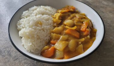 I love Japanese Curry and Rice. That's why I made some for breakfast, and saved some for later!