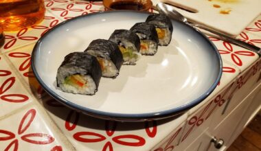 Homemade vegetable Sushi rolls