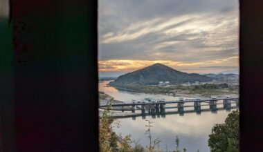 Sunset From Window in a Japanese Castle (Inuyama Castle)