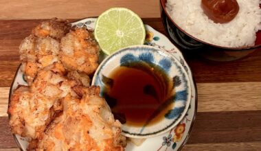 salmon and shrimp tsukune