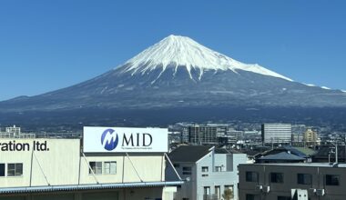 Fuji-San looking “mid” on the way to Osaka