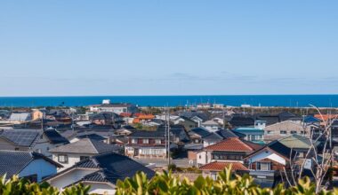 Sea and Village in Tottori