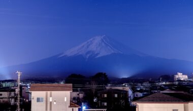 Night Time View of Fujisan From Our Hotel Balcony