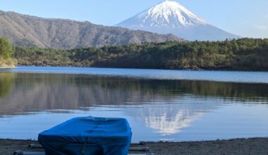 View of Mt Fuji from Lake Saiko