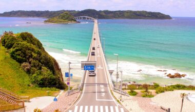 Sea of Japan and Tsunoshima Bridge, four years ago today (Yamaguchi-ken)