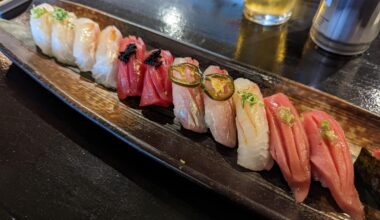 Surprisingly good nigiri at a small, unassuming shopping center restaurant. Charlotte, NC.