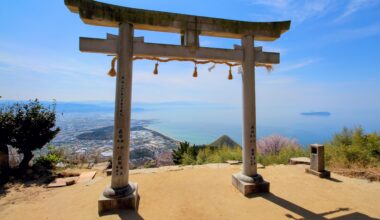 Looking down on the Seto Inland Sea from Takaya Shrine, one year ago today (Kagawa-ken)