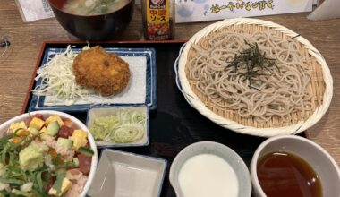 Barachirashi-don Soba set