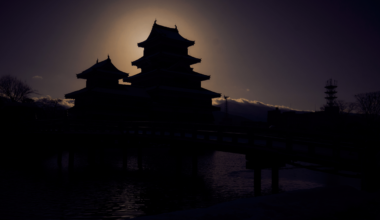 Matsumoto castle silhouette