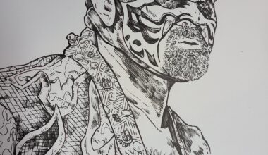 A new drawing I got done of The Great Muta.