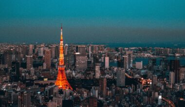 [OC] Tokyo Tower viewed from Roppongi Hills