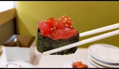 Eating ALL the Sushi at a Conveyor Belt Restaurant in Japan - Sushi Challenge #sushi #food #japan