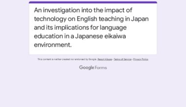 Looking for teachers to participate in a questionnaire on teaching with technology in Japan