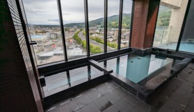 Onsen (Hot Spring) Bath View in Nagano Prefecture