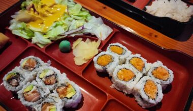 Sushi lunch box at Volcano - Morgantown, WV