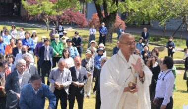 A farewell to masks: 'Memorial service' held in southwest Japan city