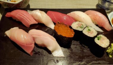 Can someone help me identify all these pieces of sushi?