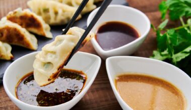 I made 3 different Gyoza Sauces