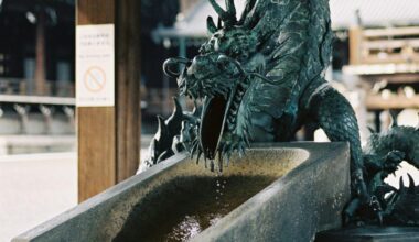 Purification fountain at Higashi Honganji in Kyoto