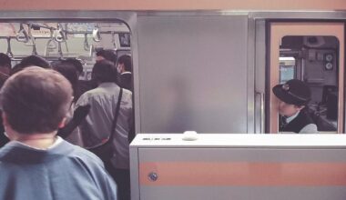 Full train to Akihabara. 4megapixel Polaroid.