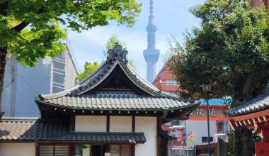 [OC] View of Tokyo Skytree from Sensōji Chingodō in Asakusa