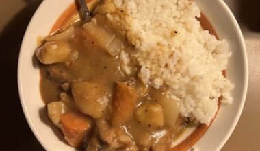 Convinced my dad to make Japanese Curry and he nailed it