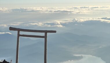 Torii from the top of Mt. Fuji