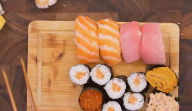 Making a homemade sushi feast